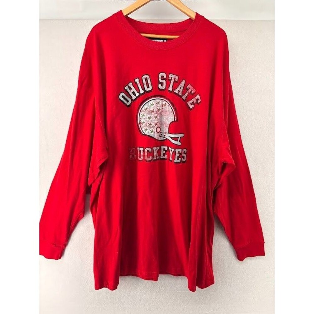 Men's‎ Ohio State Profile Vasity Big & Tall 5XLT Long Sleeve T Shirt Cotton